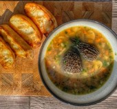 Грибной суп из сморчков